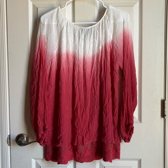Cowgirl Up Ombre Lace Hem Blouse - Picture 3 of 9